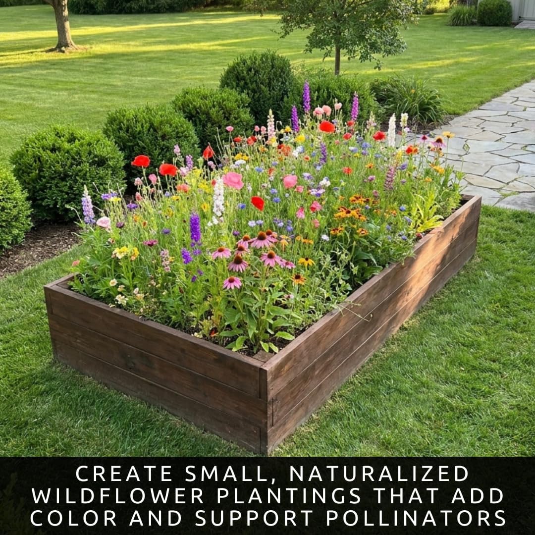 Pocket Meadow Wildflower Seeds Mix | 4 oz Bulk Meadow Flower Seed Blend | Pollinator Friendly | Covers Large Areas | Annual & Perennial Mix | Easy to Grow | 4 oz Bulk Seeds - Image 2