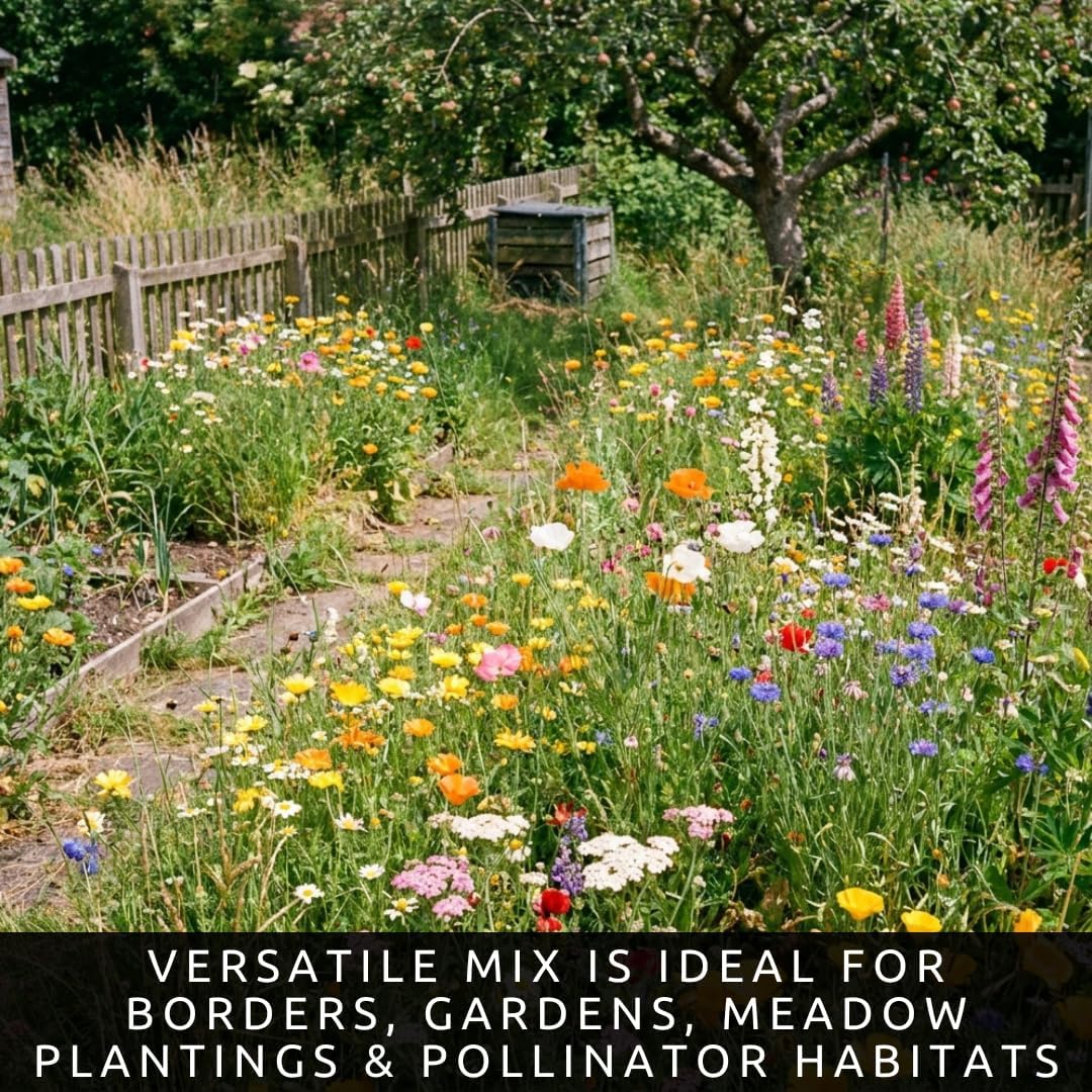 Pocket Meadow Wildflower Seeds Mix | 4 oz Bulk Meadow Flower Seed Blend | Pollinator Friendly | Covers Large Areas | Annual & Perennial Mix | Easy to Grow | 4 oz Bulk Seeds - Image 8