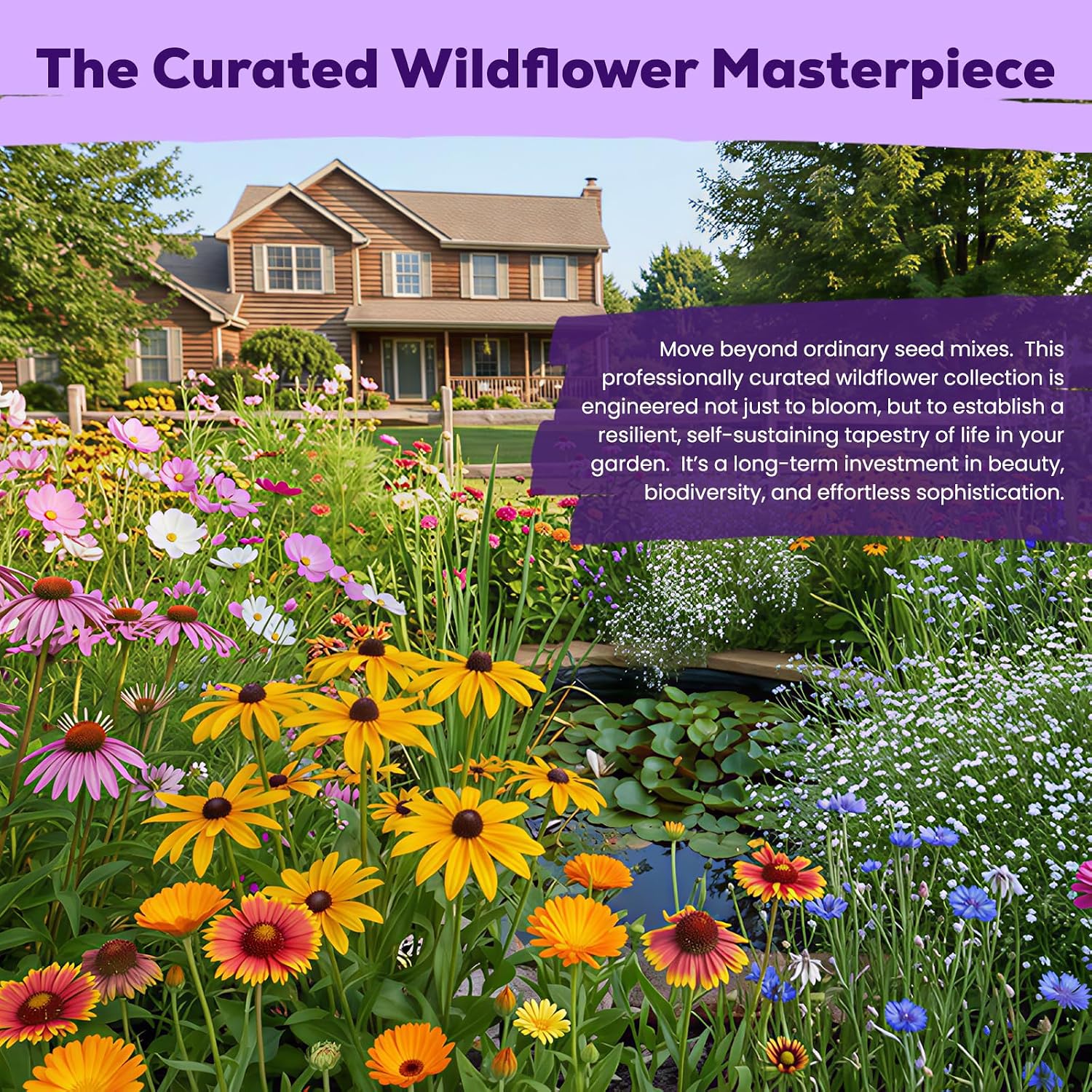 200,000+ Wildflower Seeds Bulk (4oz) – 16 Varieties Perennial & Annual Mix, Attract Bees, Butterflies & Hummingbirds, High Germination for Outdoor Pollinator Garden, Unique Gift for Mother, Women, Mom - Image 7