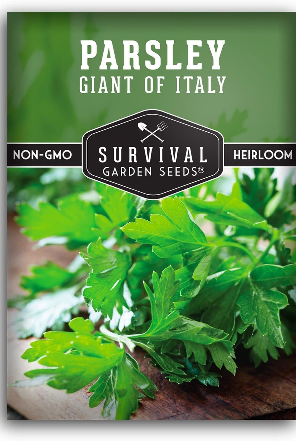 Giant of Italy Parsley Seeds for Planting - 1 Pack | Italian Flat Leaf Heirloom Herb with Large Flavorful Leaves, Non-GMO, Great for Cooking & Drying - Survival Garden Seeds