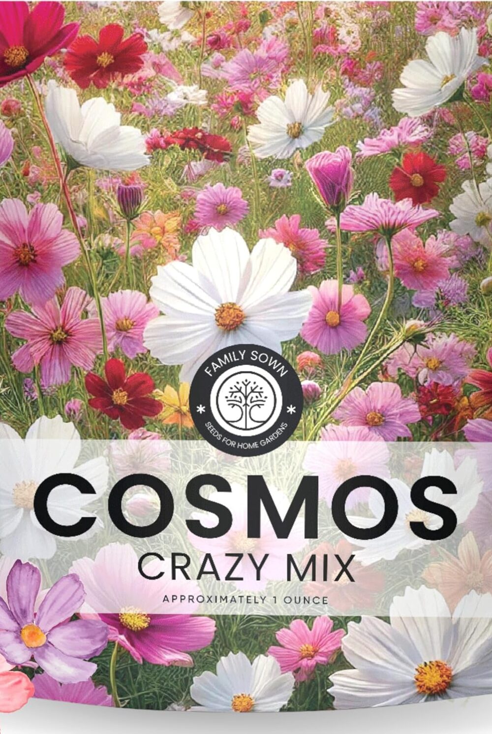 Crazy Cosmos Mix - Large 1 Ounce Packet - 5,000 Flower Seeds for Planting - Cosmos bipinnatus